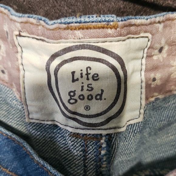 Life Is Good Blue Jean Shorts for Women Demin Size 10 Summer Chic - Picture 2 of 4